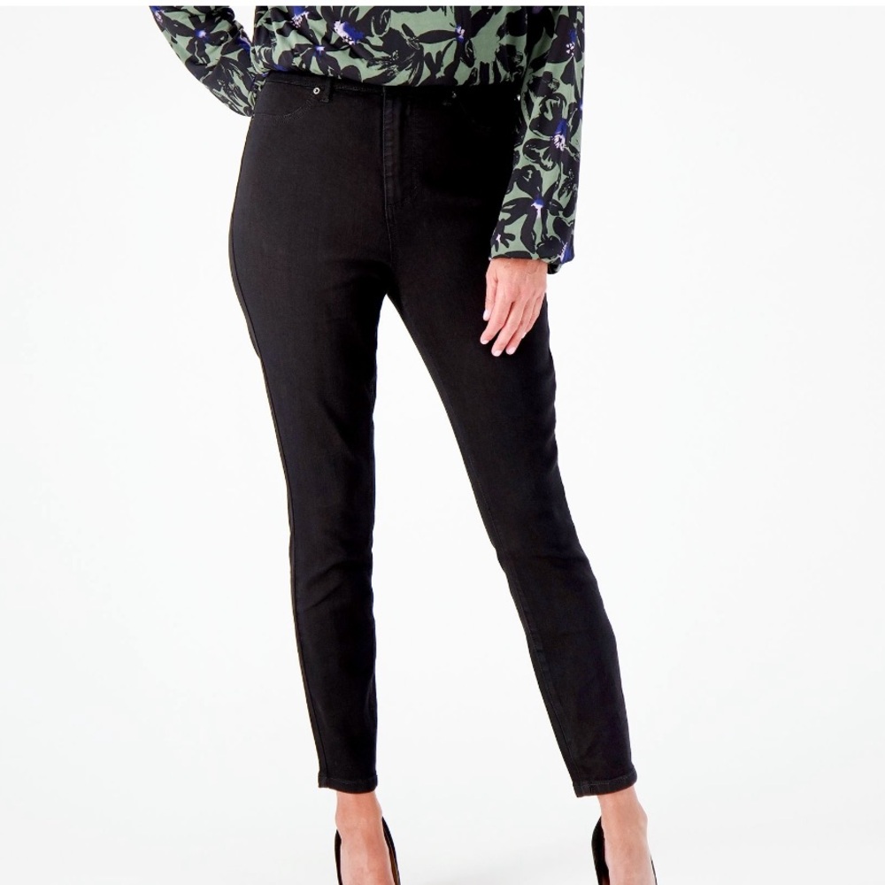 🆕 Girl With Curves High Waisted Skinny Black Jeans *NWT* $79 size: 18WP  QVC